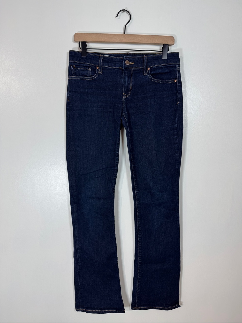 WJ102 {GAP 1969 Vintage} "Sexy Boot" Dark Blue Low Rise Bootcut Jeans